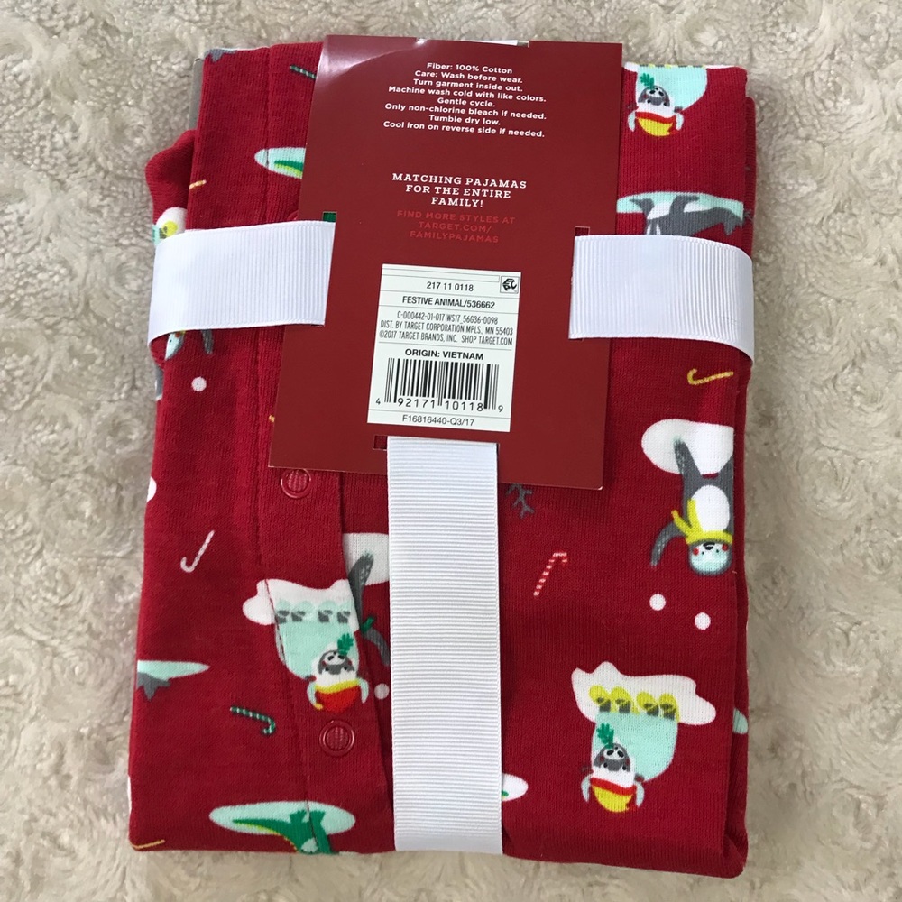 Wondershop at Target Festive Animal Pajamas Red - Picture 3 of 4